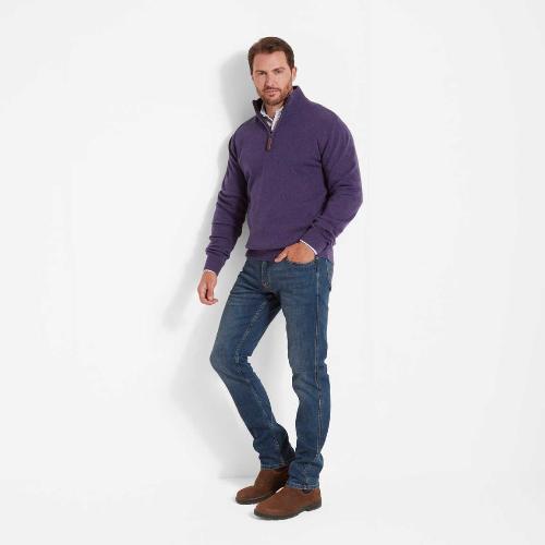 Schoffel Lambswool 1/4 Zip (Bramble)