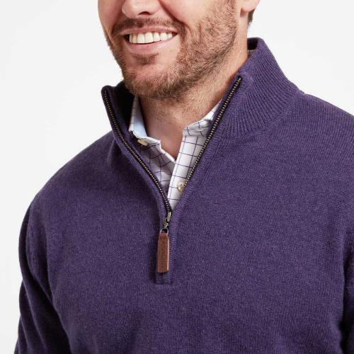 Schoffel Lambswool 1/4 Zip (Bramble)