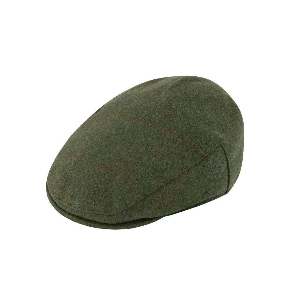 Men's Flat Cap in Green Wool Tweed