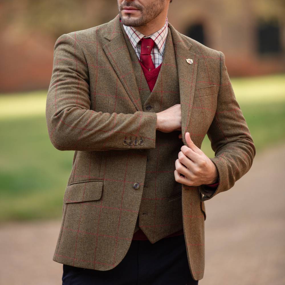 Alan Paine Combrook Tweed Blazer (Sage)