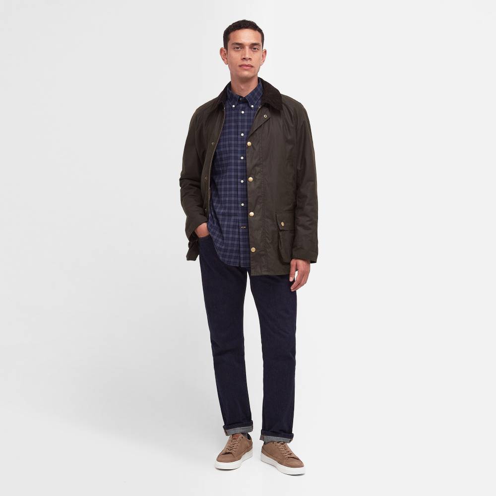 Olive Green Mens Wax Jacket