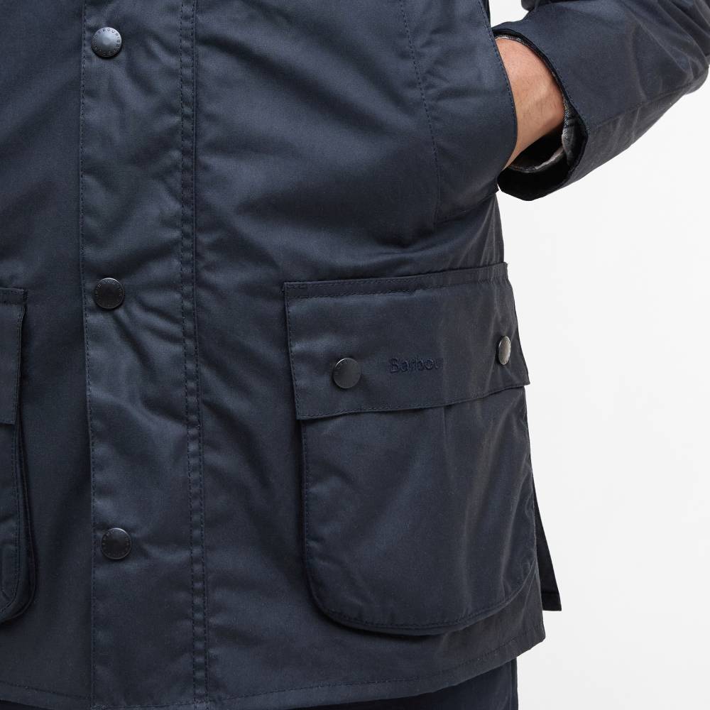 Barbour Ashby Waxed Cotton Jacket (Navy)