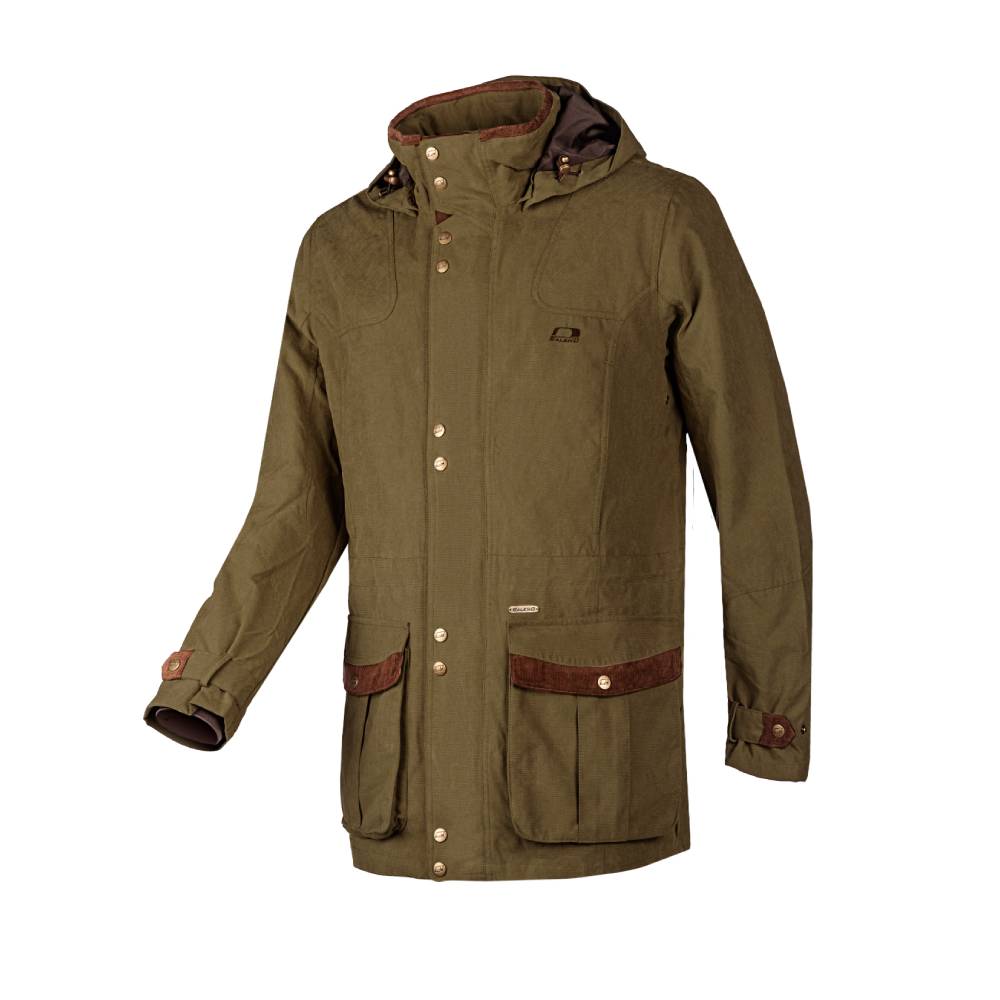 Pine Green Men's Coat with Detachable Hood