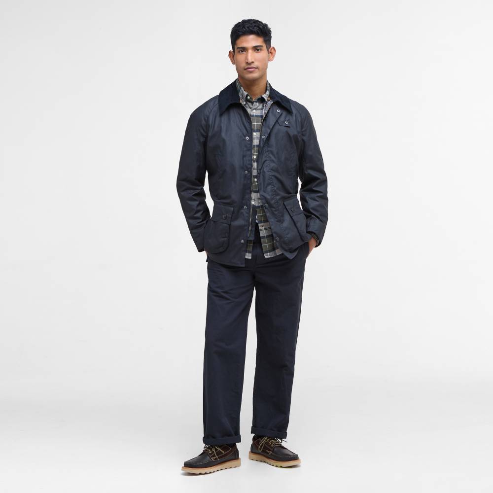 Barbour Ashby Waxed Cotton Jacket (Navy)