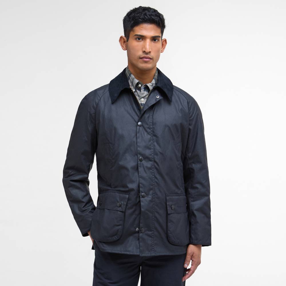 Barbour Ashby Waxed Cotton Jacket (Navy)