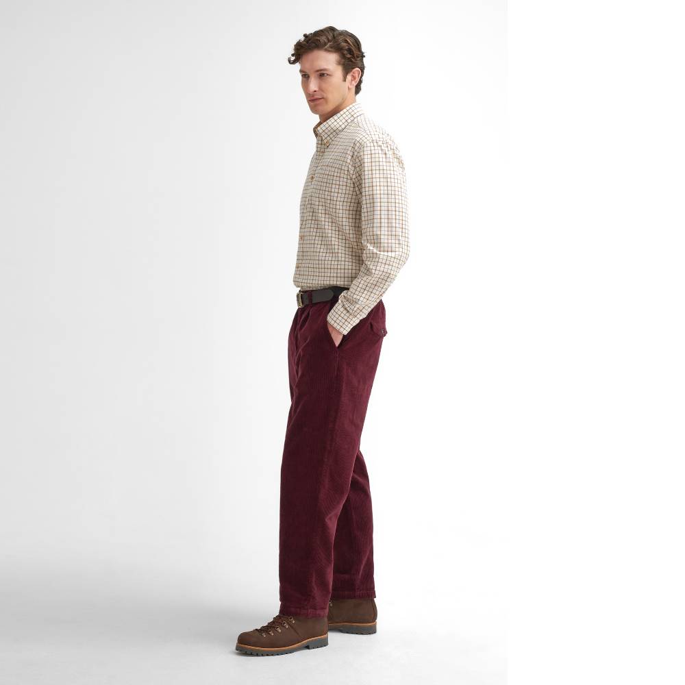 Barbour Bank Tattersall Regular Men's Shirt (Merlot)