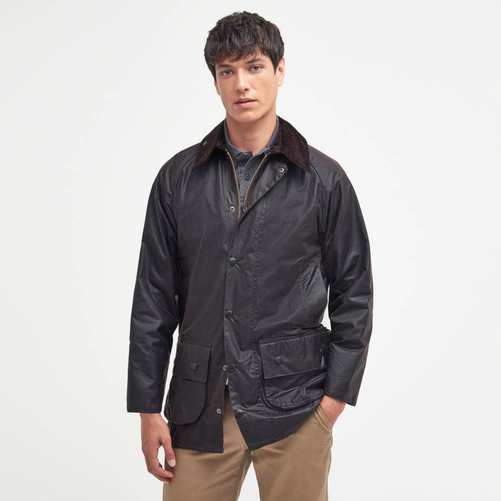 Water-Resistant Wax Jacket with Handwarmer Pockets