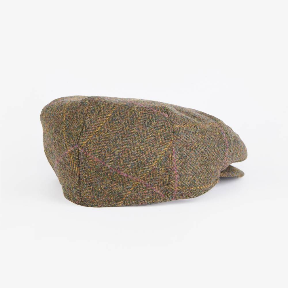 Barbour Cairn Flat Cap (Olive/Purple/Red)