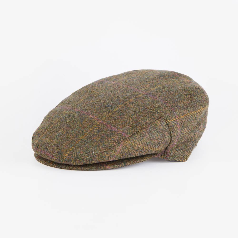 Barbour Cairn Flat Cap (Olive/Purple/Red)