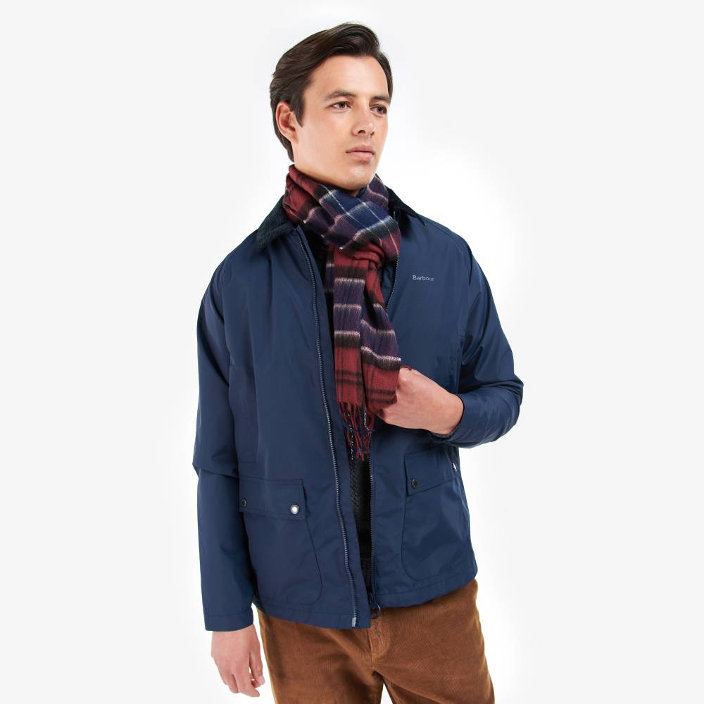 Barbour Wool Cashmere Tartan Scarf (Cordovan)