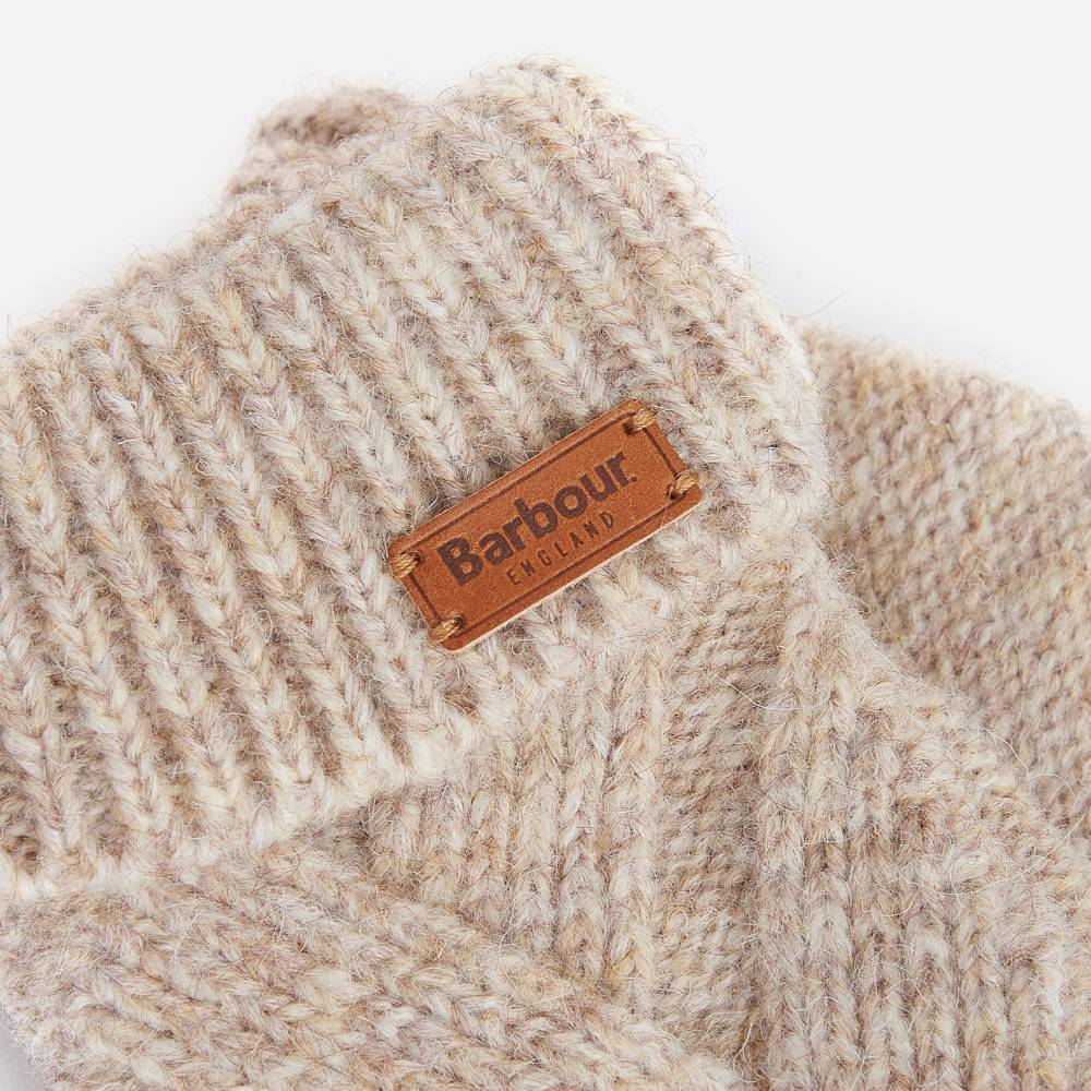 Barbour Dace Cable-Knit Gloves (Sand/Beige)