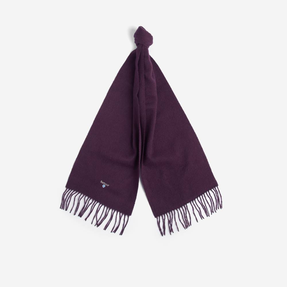 Barbour Plain Lambswool Scarf (Damson)