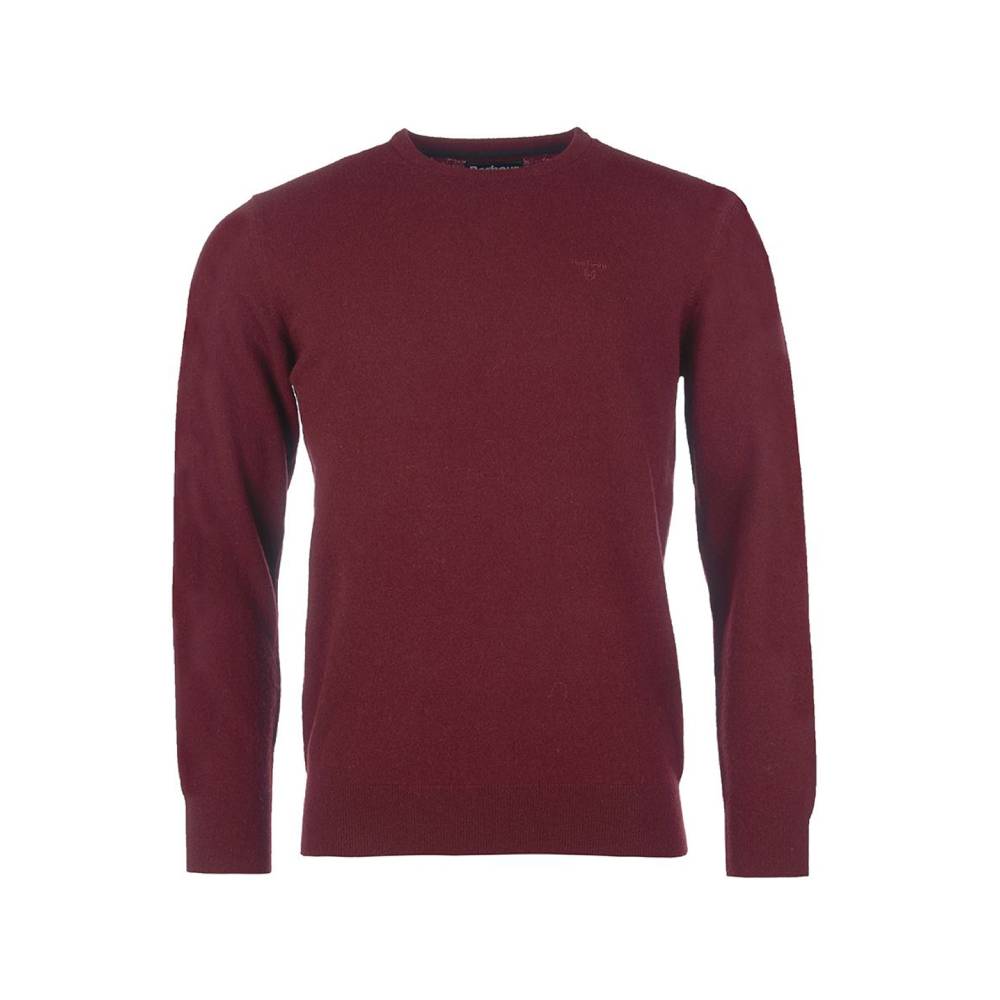 Barbour Essential Lambswool Crew Neck Jumper (Ruby)