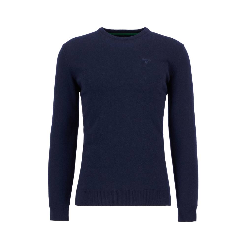 Barbour Essential Lambswool Crew Neck Sweater (Navy)