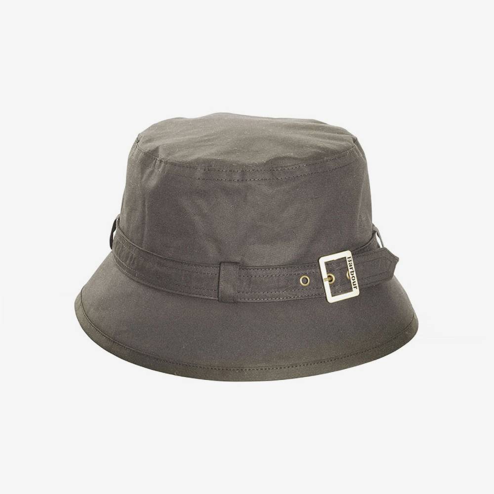 Barbour Kelso Wax Belted Hat (Olive)