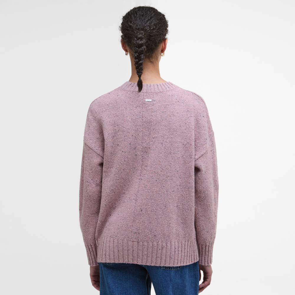 Women's Pink Jumper with Dropped Shoulders