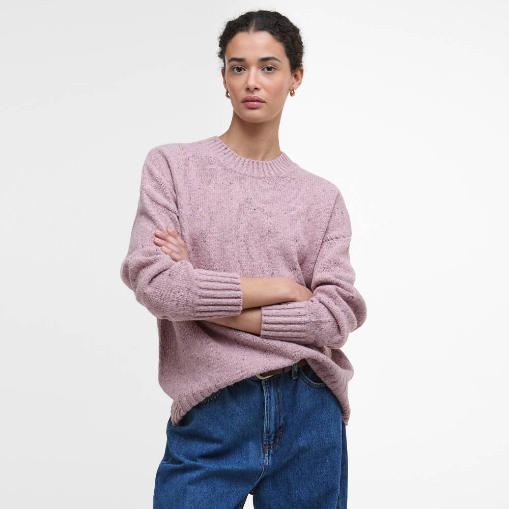 Women's Crew Neck Jumper in Pink Blush