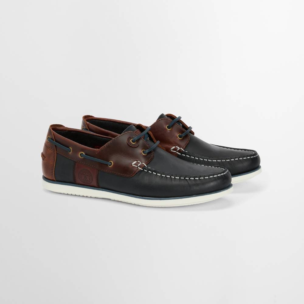 Barbour Wake Men's Boat Shoe (Navy/Brown)