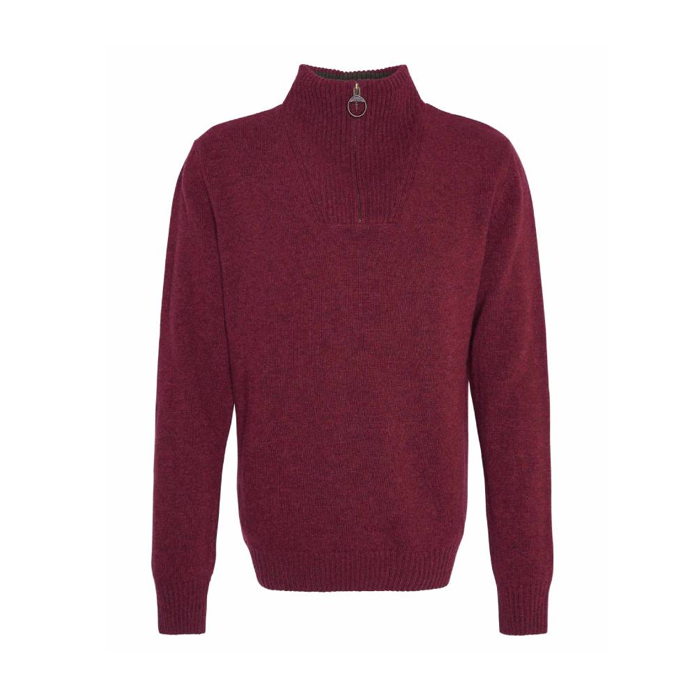Barbour Red Jumper with Quarter Zip