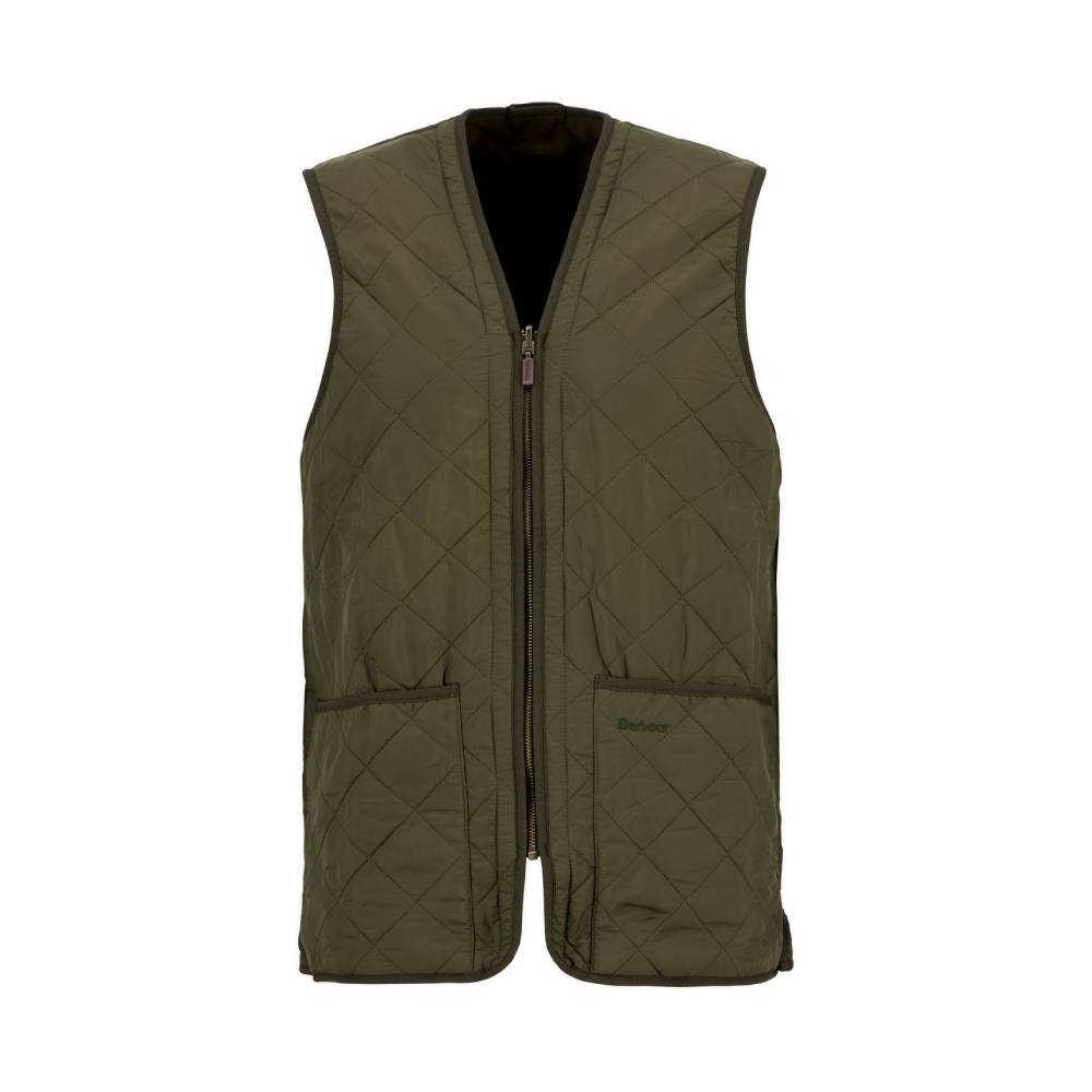 Men's Quilted Barbour Vest in Olive Green