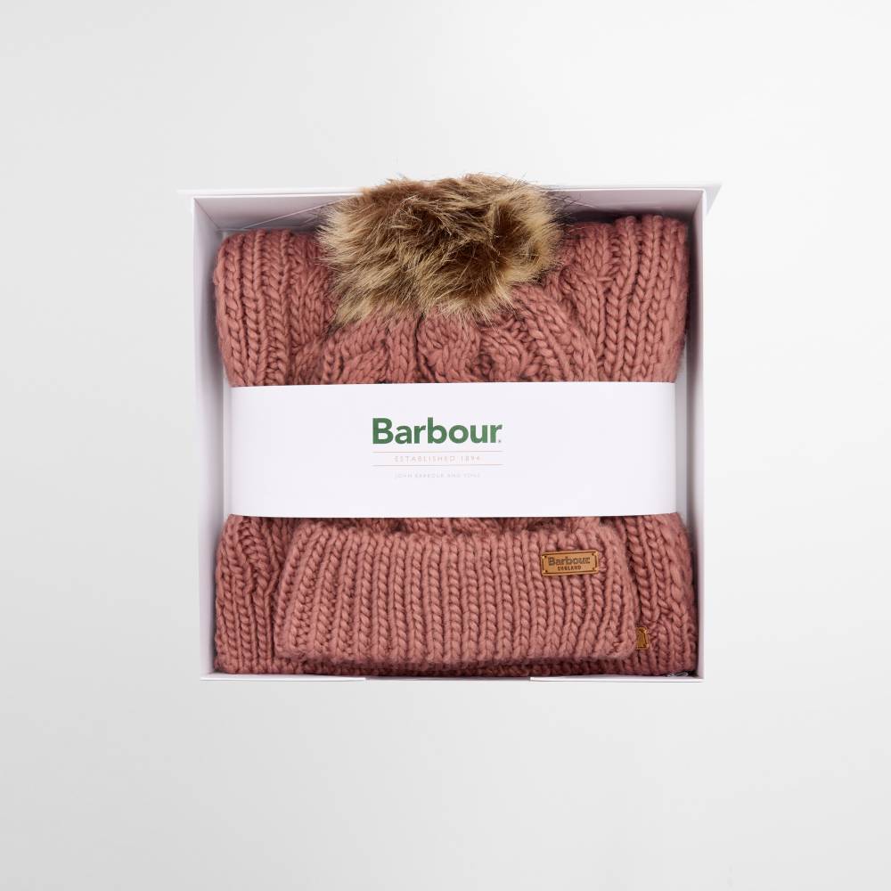 Pink Beanie and Scarf Gift for Ladies