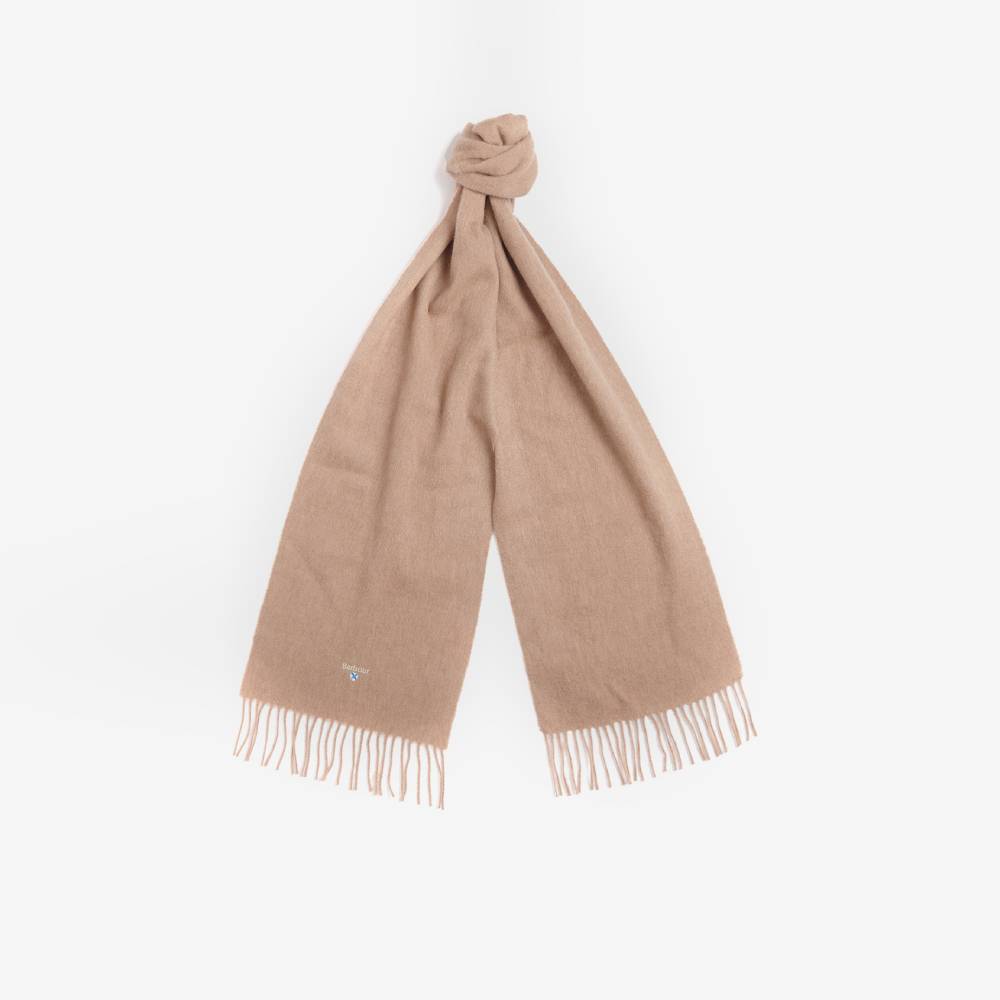 Barbour Plain Lambswool Scarf (Light Brown)