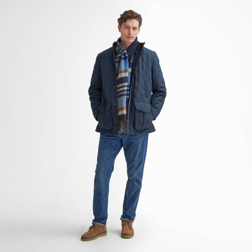 Quilted Jacket with Leather Trim