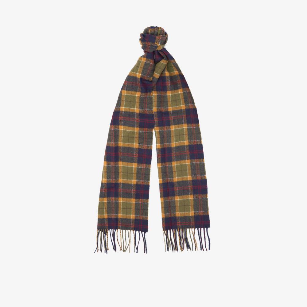 Barbour Tartan Lambswool Scarf (Green/Navy/Red)