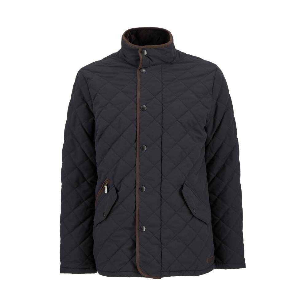 Men's Waterproof Jacket with Leather Trim