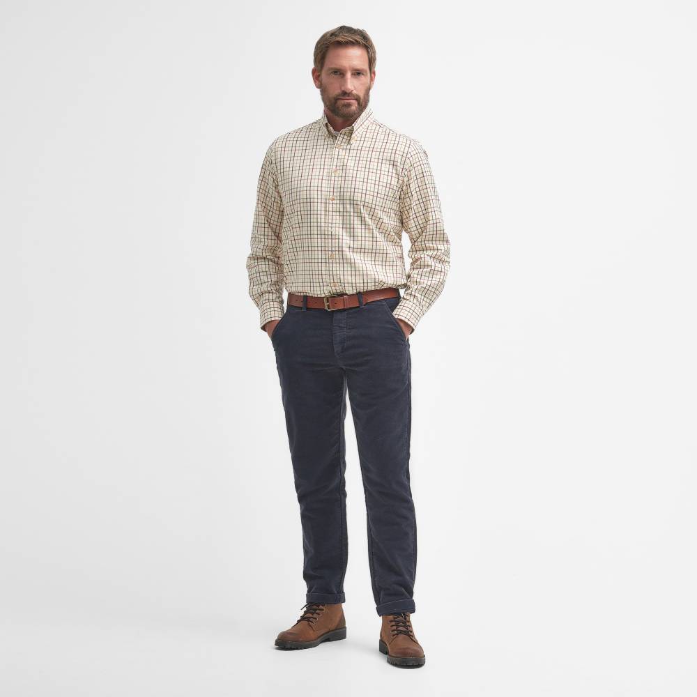 Barbour Sporting Tattersall Regular Men's Shirt (Red/Khaki)