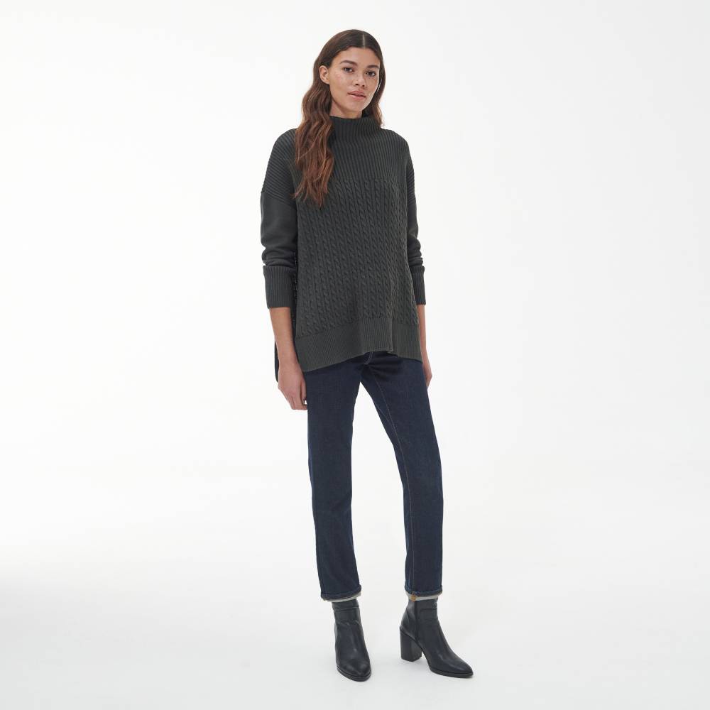 Womens Knitted Jumper in Green