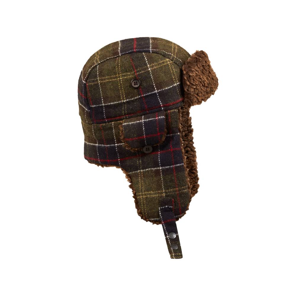 Babour Tartan Hunter Hat with Ear Flaps (Small)