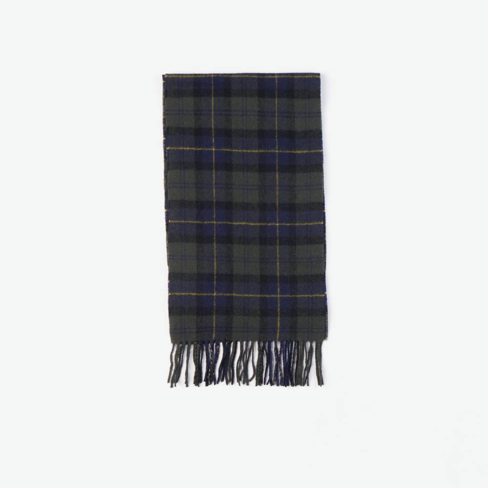 Barbour Tartan Lambswool Scarf (Olive Night)