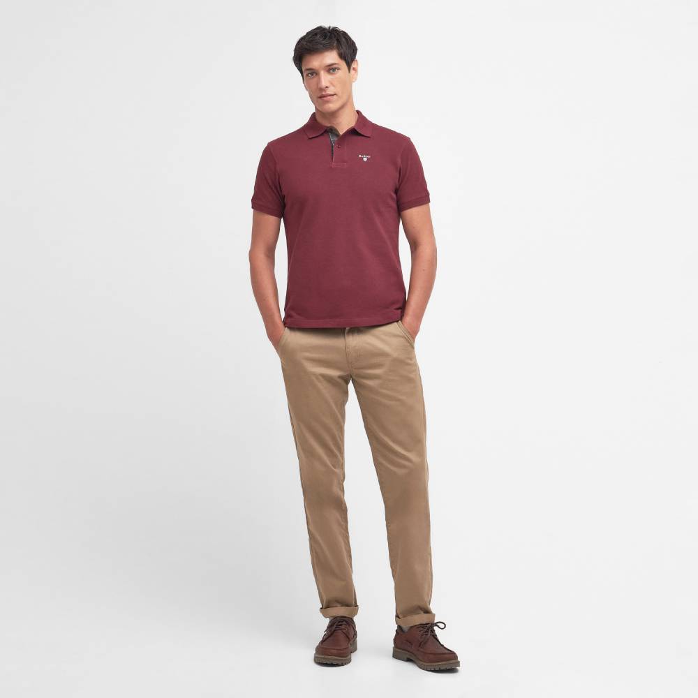 Tartan Pique Polo (Ruby)