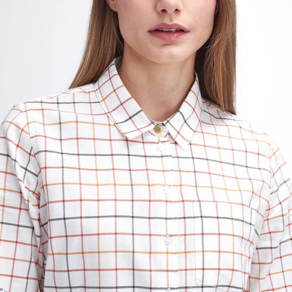 Pumpkin Spice Check Shirt for Women