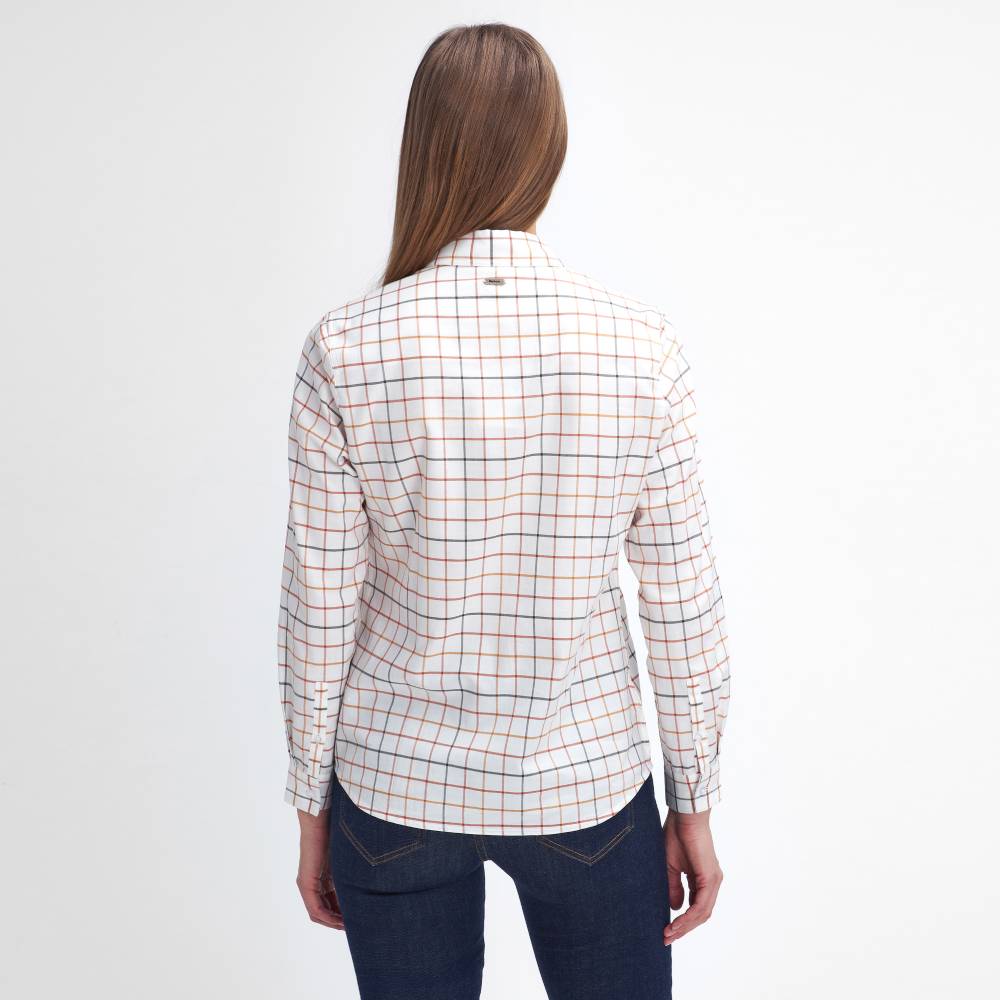 Ladies Shirt from Barbour in Spiced Pumpkin Check