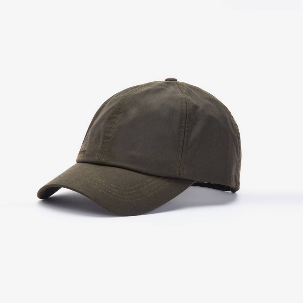 Barbour Baseball Cap in Waxed Cotton