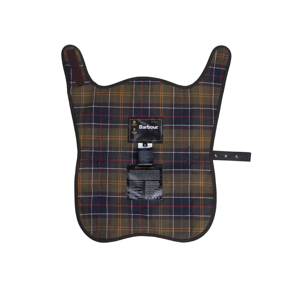 Waxed Cotton Dog Coat with Tartan Lining