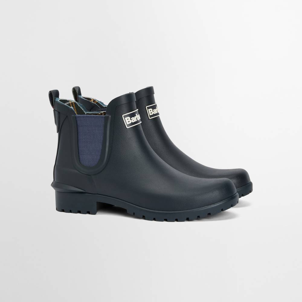 Barbour Wilton Chelsea Wellington Boots (Navy)