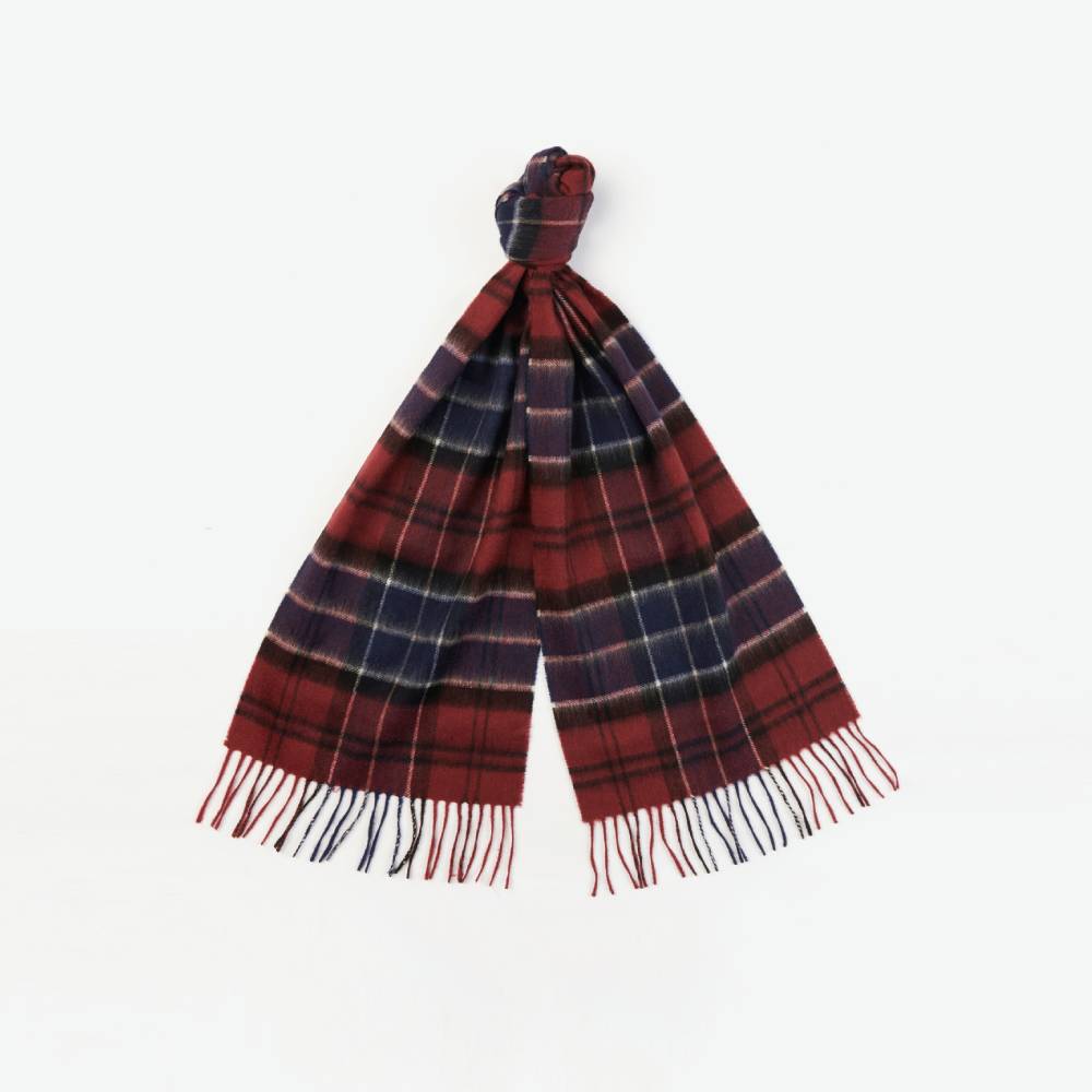 Barbour Wool Cashmere Tartan Scarf (Cordovan)