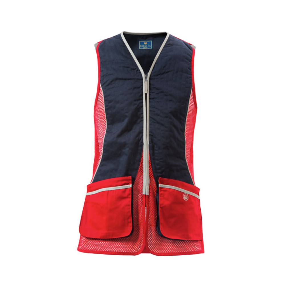 Beretta Silver Pigeon Shooting Vest in Red and Navy