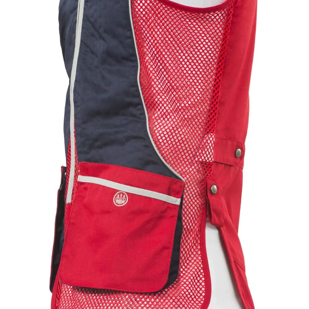 Red and Navy Mesh Shooting Vest