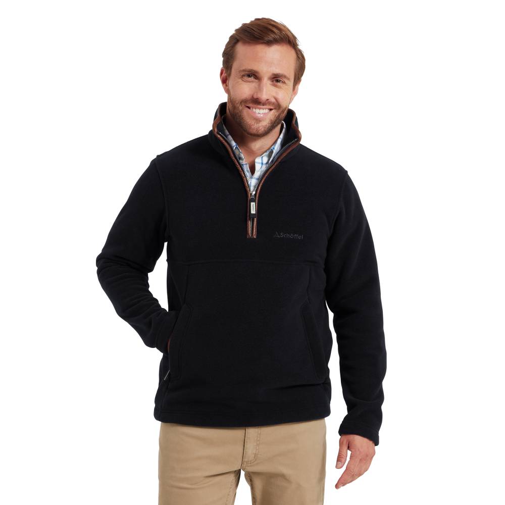Men's Navy Fleece Jumper from Schoffel