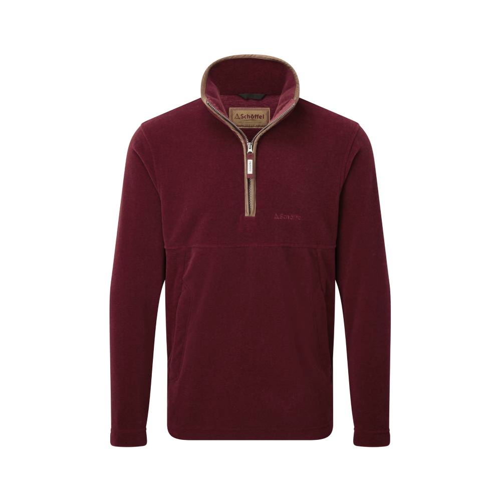 Claret Red Fleece Jumper for Men