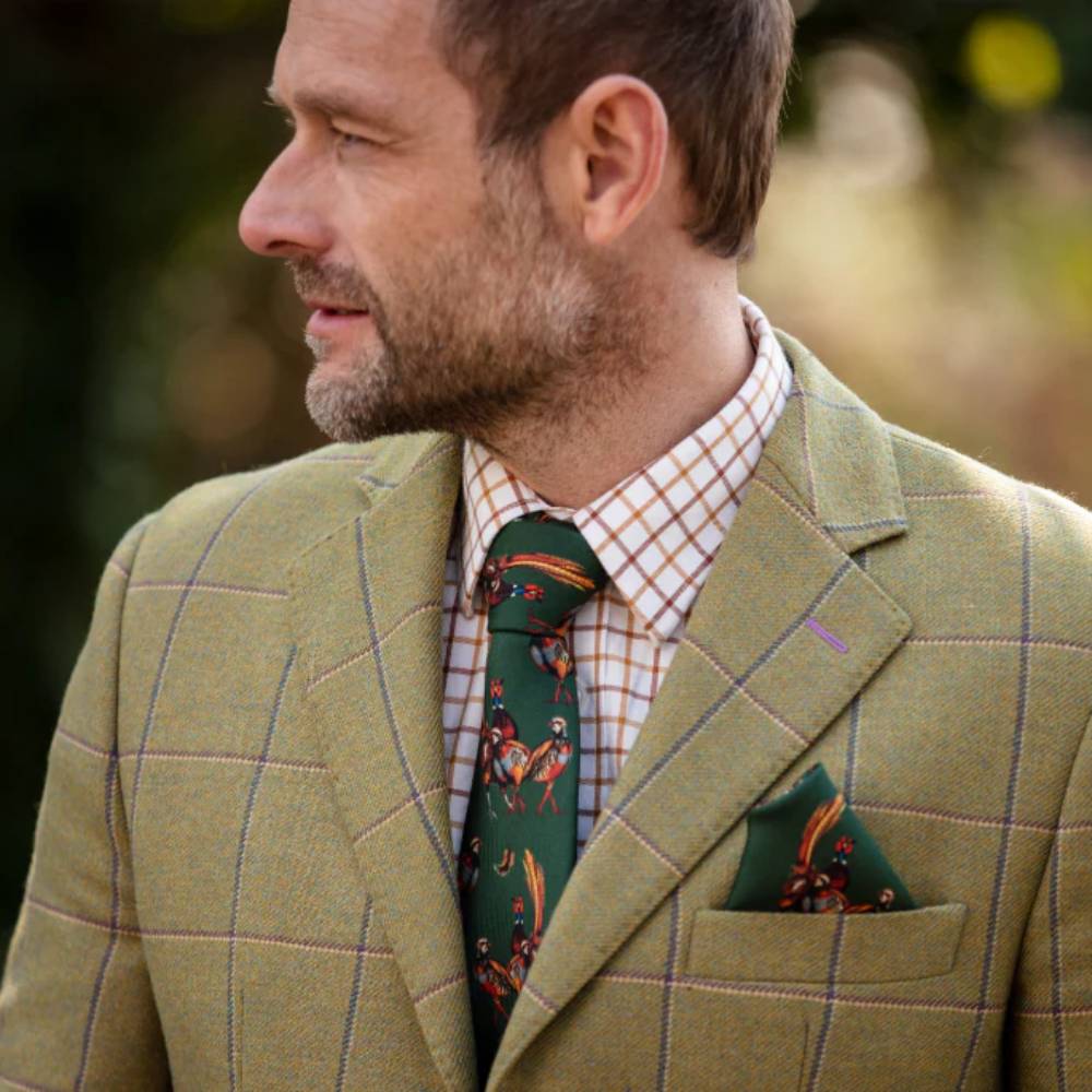 Clare Haggas Limited Edition Silk Tie (Forest Green)