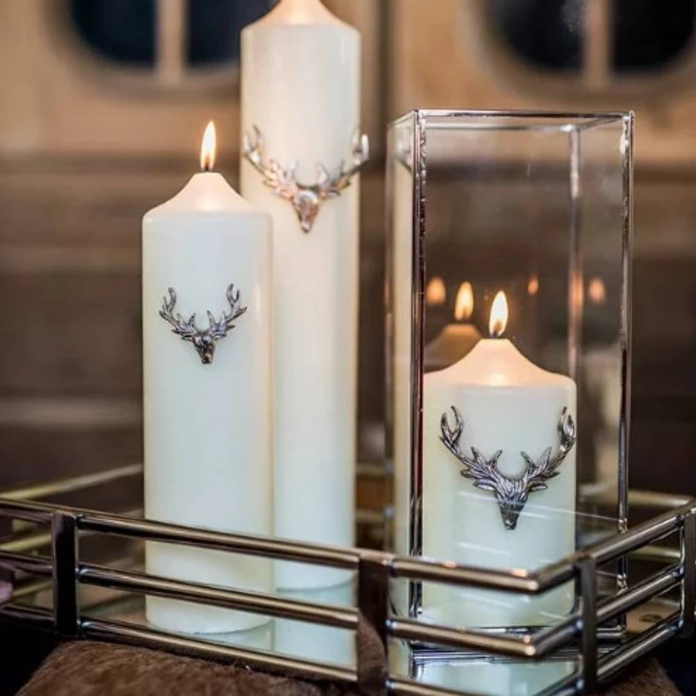 English Pewter Company Stag Candle Pins