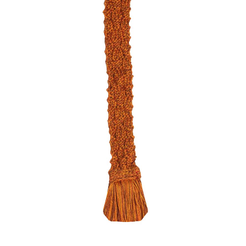 Orange Garter Ties with Fringing