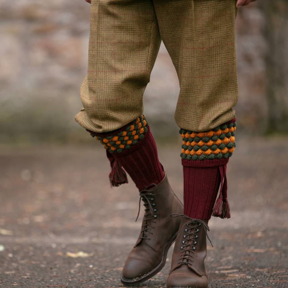 Premium Wool Socks with Garter Ties