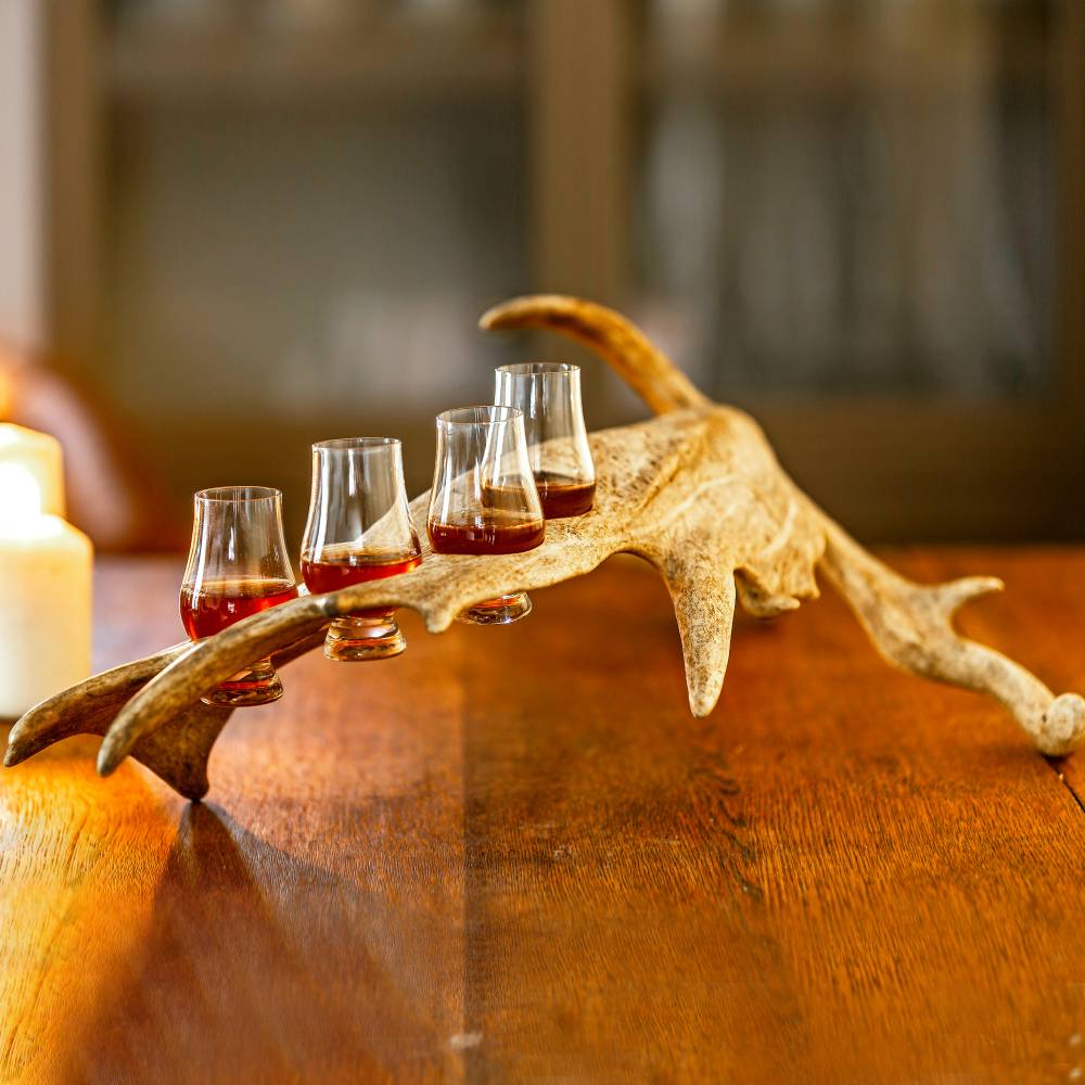 Handmade Fallow Antler Whisky Flight