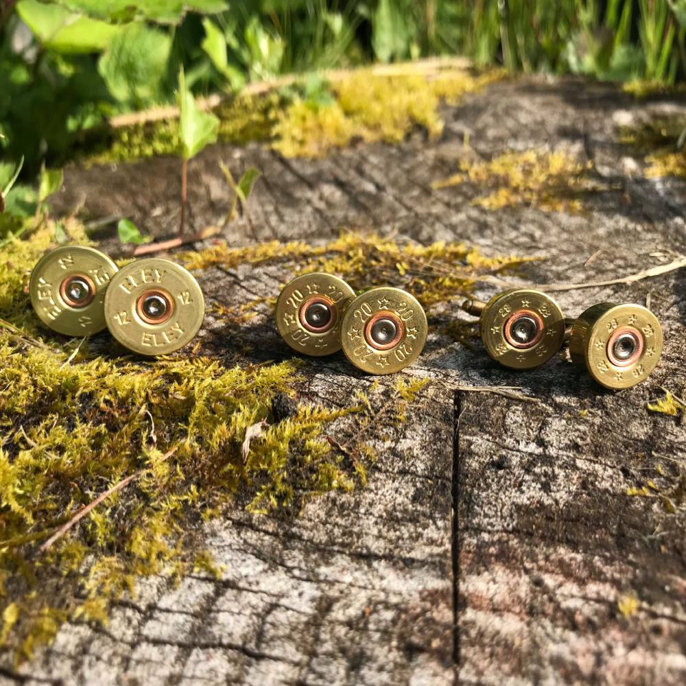 Shotgun Cartridge Cufflinks in Different Sizes